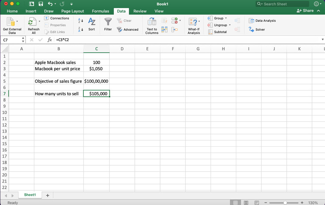 Vá para o menu Dados na faixa de opções do Excel