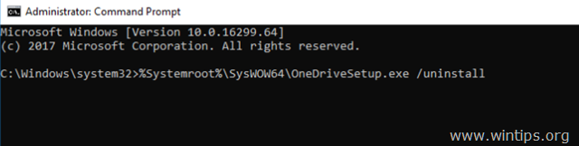 unisntall onedrive