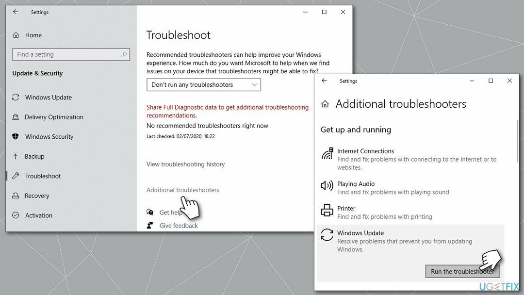 トラブルシューティングを実行する