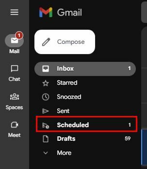 Überprüfen Sie die Zeitpläne E-Mails Gmail