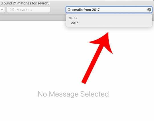 Tipy pro poštu – vyhledávací panel