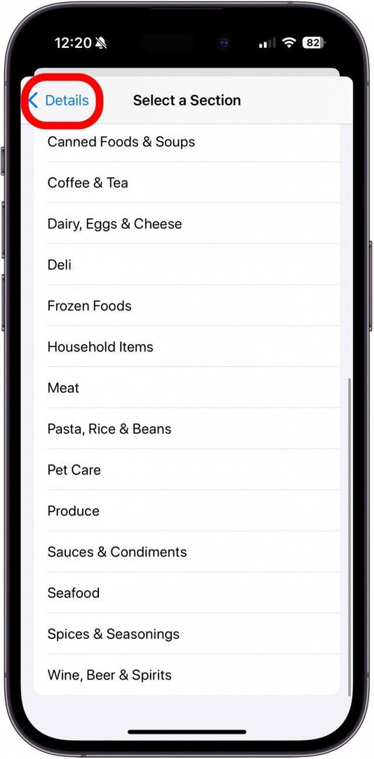 lista de compras en iphone