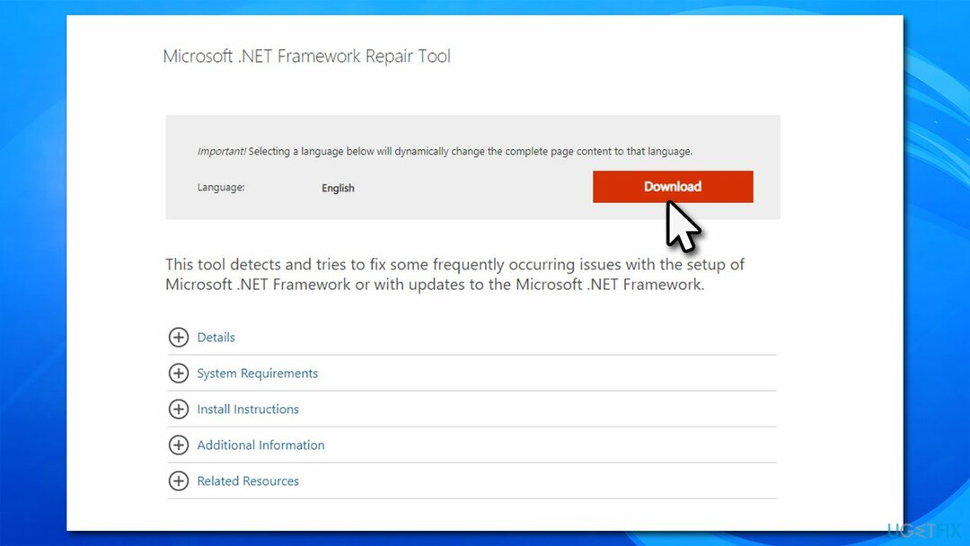 Reparați NET Framework