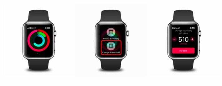Zmeňte ciele kalórií na hodinkách Apple Watch