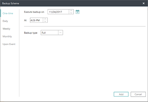 Schemalagd backup Easeus