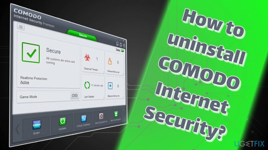 कोमोडो इंटरनेट सुरक्षा 2017 अनइंस्टॉल