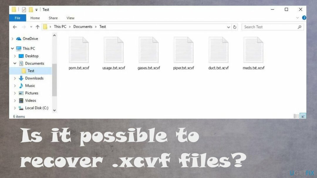 Wiederherstellung von Xcvf-Ransomware-Dateien