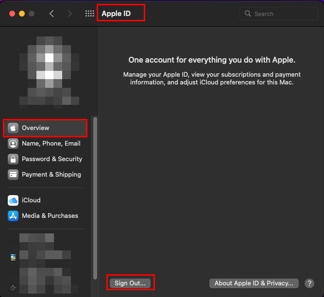 Kuinka kirjautua ulos Apple ID: stä macOS: ssä