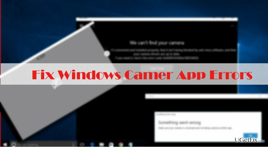 Windows 10 카메라 앱 오류의 예