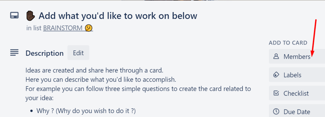 трелло додај чланове на картицу
