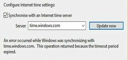 time.windows.com-synchronisatiefout