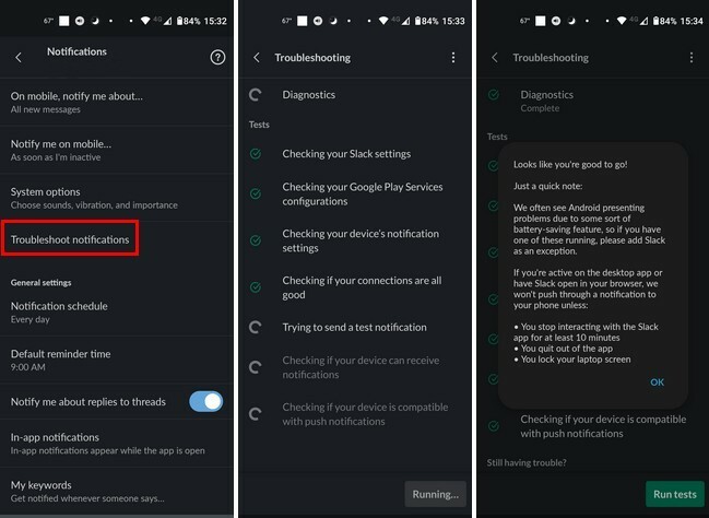 Integrirano orodje za odpravljanje težav Slack v sistemu Android