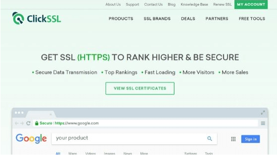 Klikk på SSL - Beste og billige SSL-sertifikatleverandører