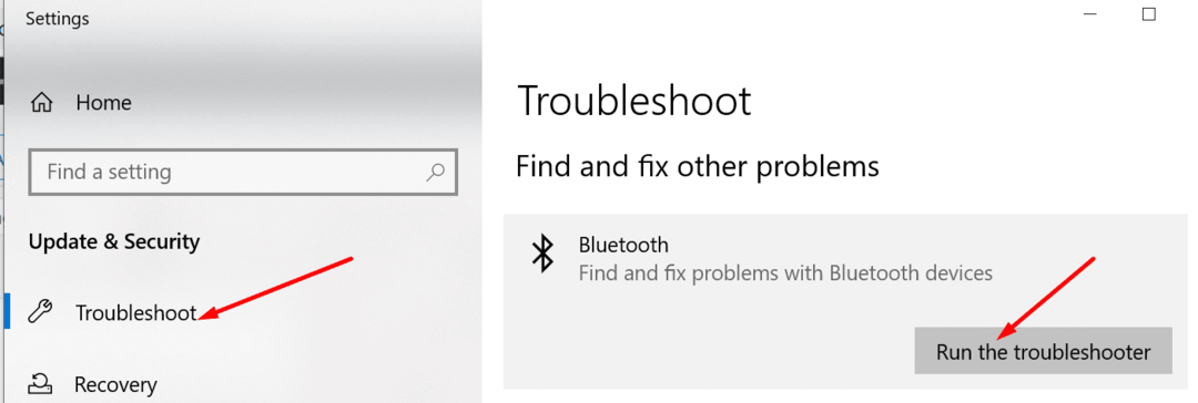 средство устранения неполадок bluetooth Windows 10