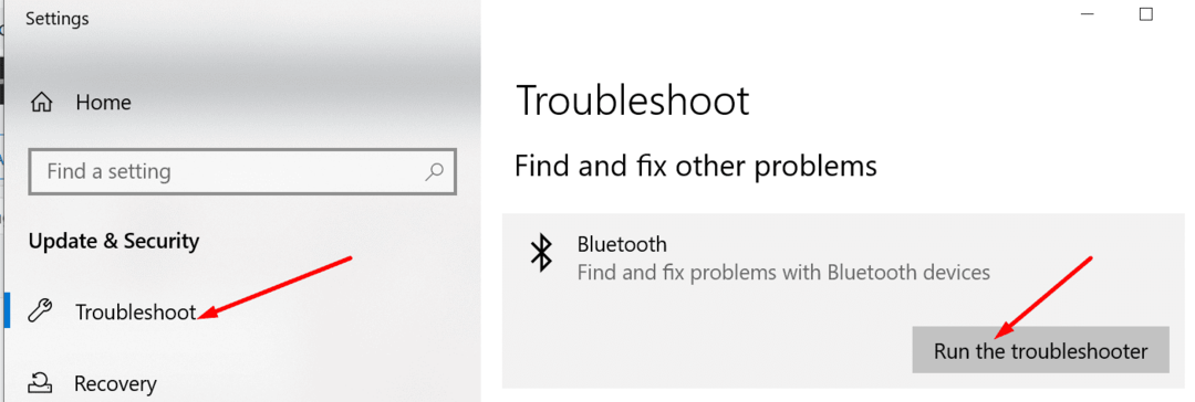 bluetooth hibaelhárító Windows 10