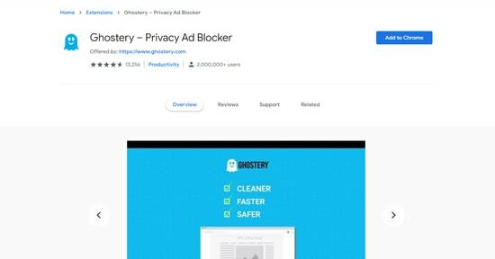 Ghostery — Chrome drošības spraudnis