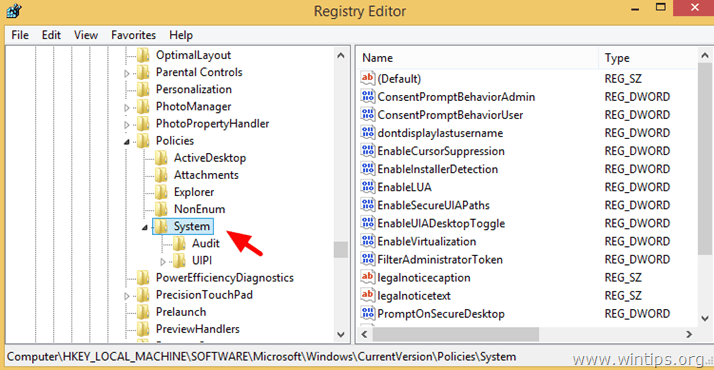 Registry-uac-นโยบาย