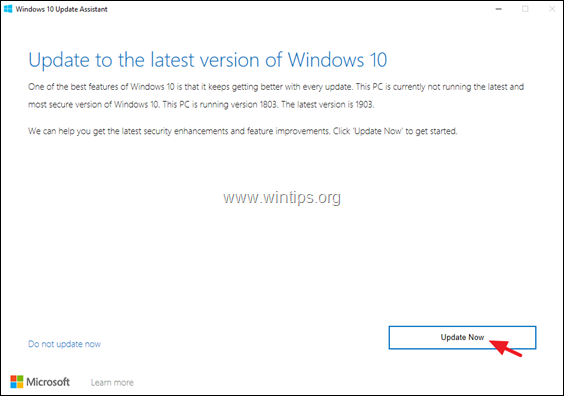 إصلاح فشل تحديث الإصدار 1903 من Windows 10