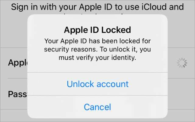 Apple ID deaktivierte oder gesperrte Warnung vom iPhone
