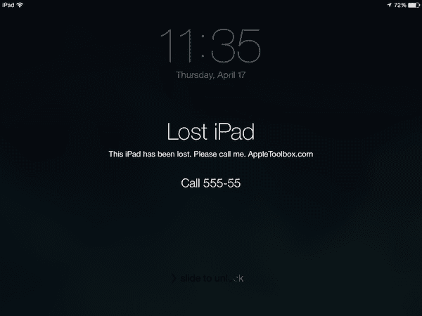 iPad izgubljeni način