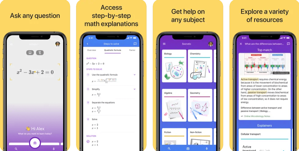 Socratic a Google által iOS alkalmazás