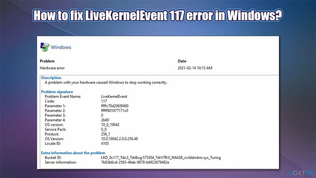 Kuidas parandada Windowsis LiveKernelEvent 117 viga?