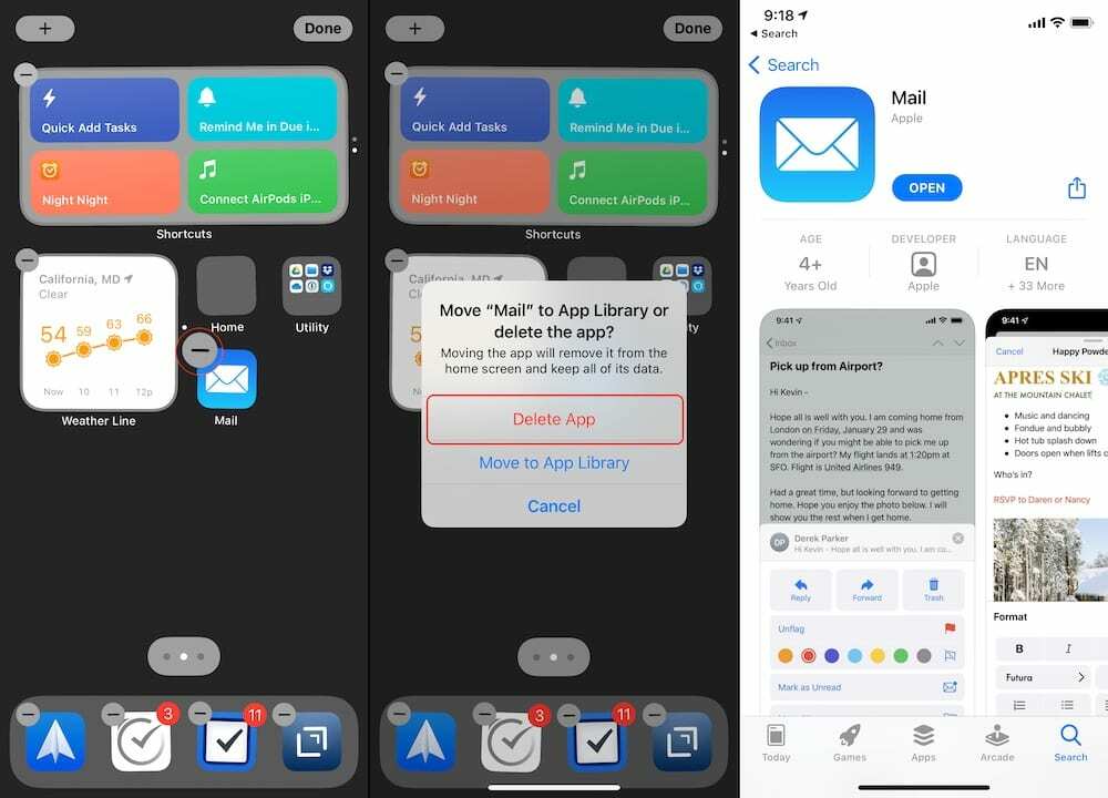 iPhone Mail 1'deki varsayılan Posta uygulamasını değiştirin