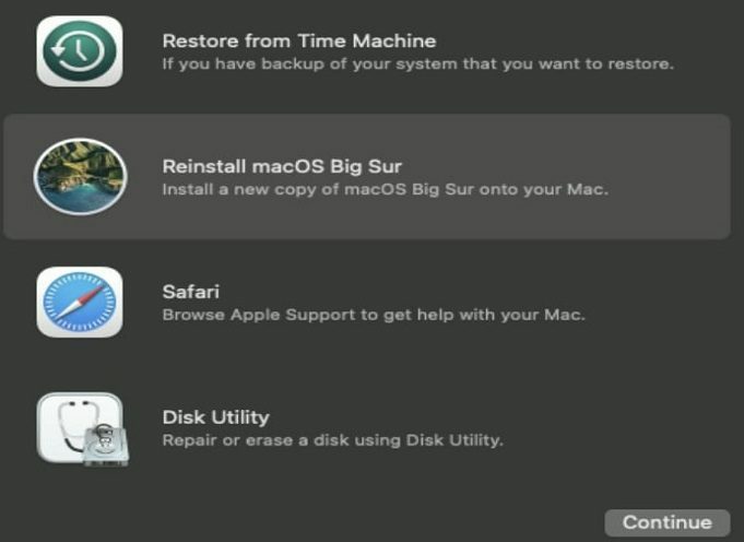 переустановить macOS