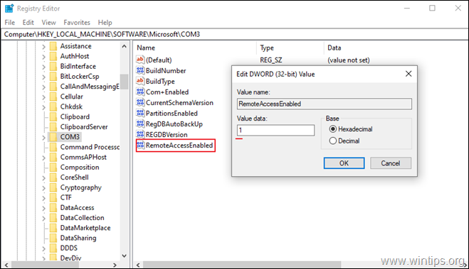 Habilitar acesso à rede COM + - Firewall do Windows