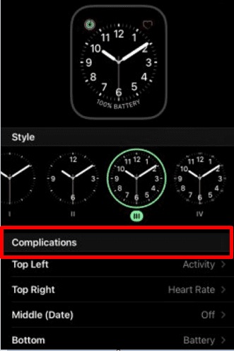 Complications-menu-watchOS