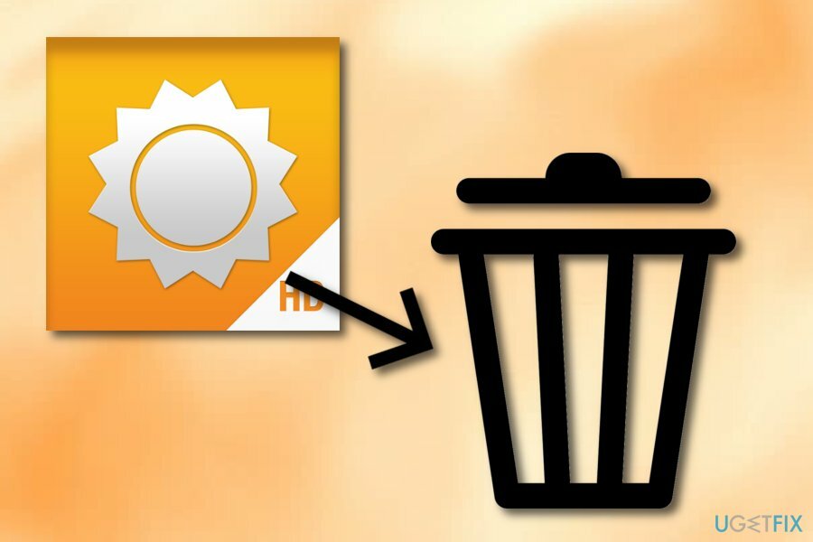 Usuń AccuWeather z telefonu komórkowego