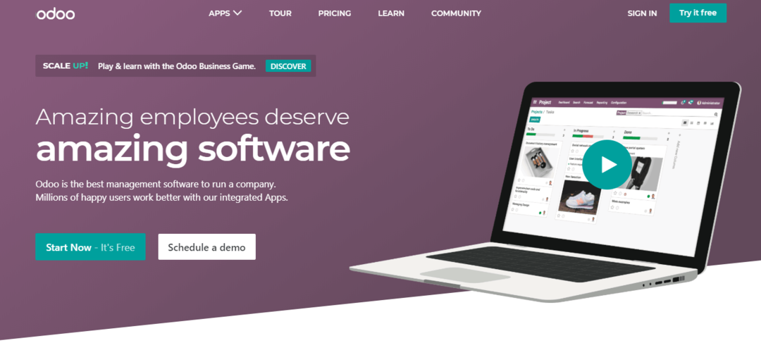 Odoo - Cel mai bun software CRM cu sursă deschisă