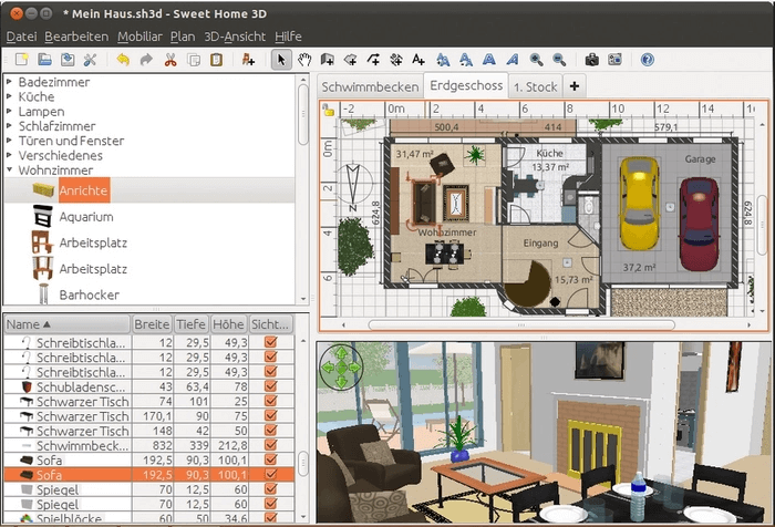 Sweet Home 3D - ซอฟต์แวร์สถาปัตยกรรมฟรีที่ดีที่สุด