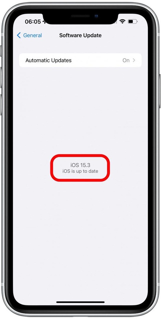 Patikrinkite, ar naudojate naujausią „iOS“.