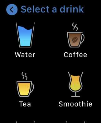 마이 워터는 음료를 선택합니다.