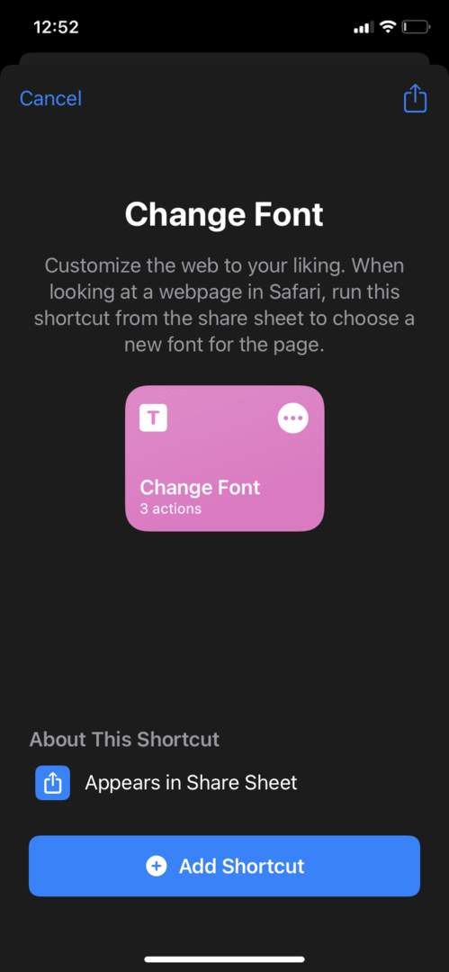 Skift Safari-websideskrifttype Trin 3