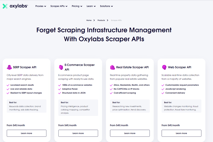 ממשקי API של Scraper