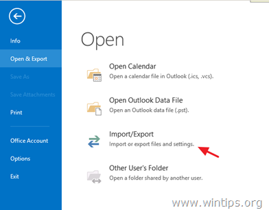 wyeksportuj Gmaila do programu Outlook