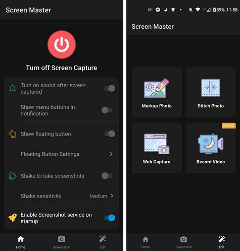 Screenshot-App für kostenloses Android