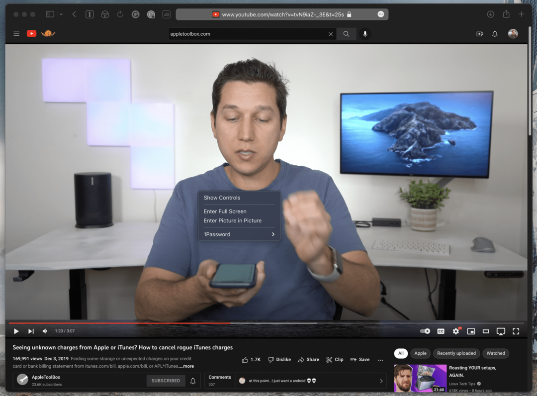 Slik bruker du YouTube bilde-i-bilde i Safari på Mac - 3