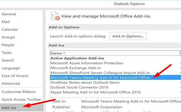 Microsoft Teams Meeting Add-in for Office Outlook