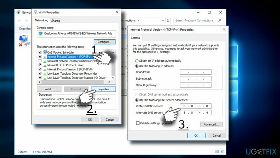 DNS-címek módosítása