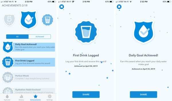 Достижения WaterMinder на iPhone