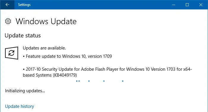 Windows 10 Fall Creators Aktualizácia dostupná WU