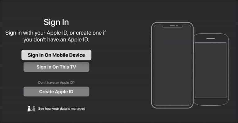 Roku साइन इन के लिए Apple TV ऐप