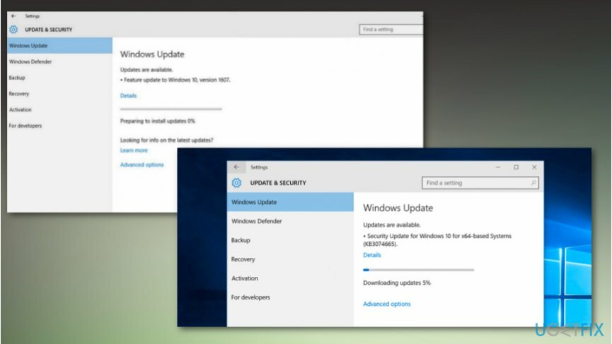 Actualización del sistema operativo Windows