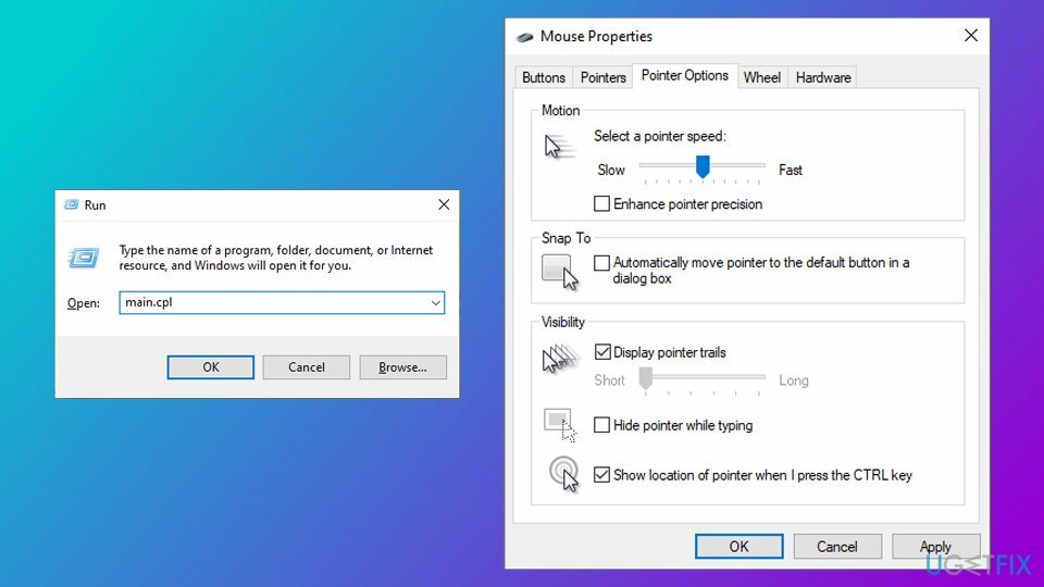 Tweak opsi penunjuk mouse