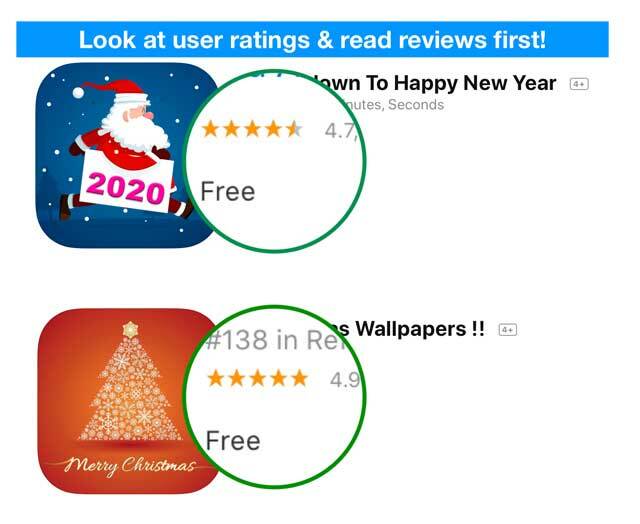 Jul og nyttår app anmeldelser og vurderinger