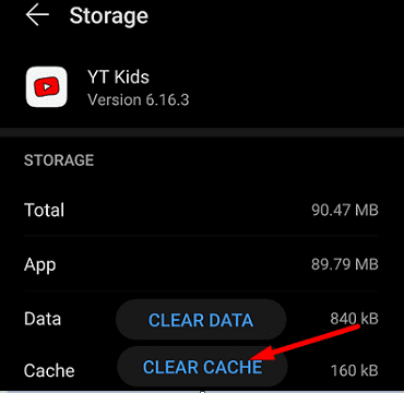 Cache-löschen-youtube-kids-app