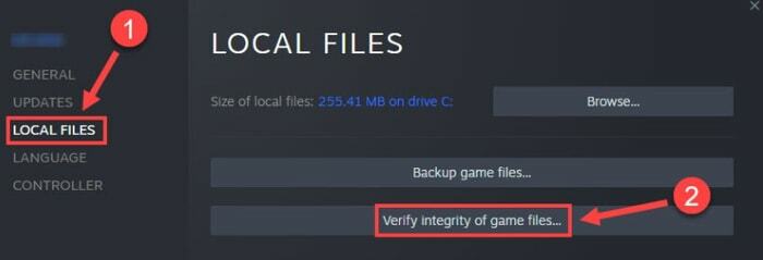 Verifikasi Integritas file Game